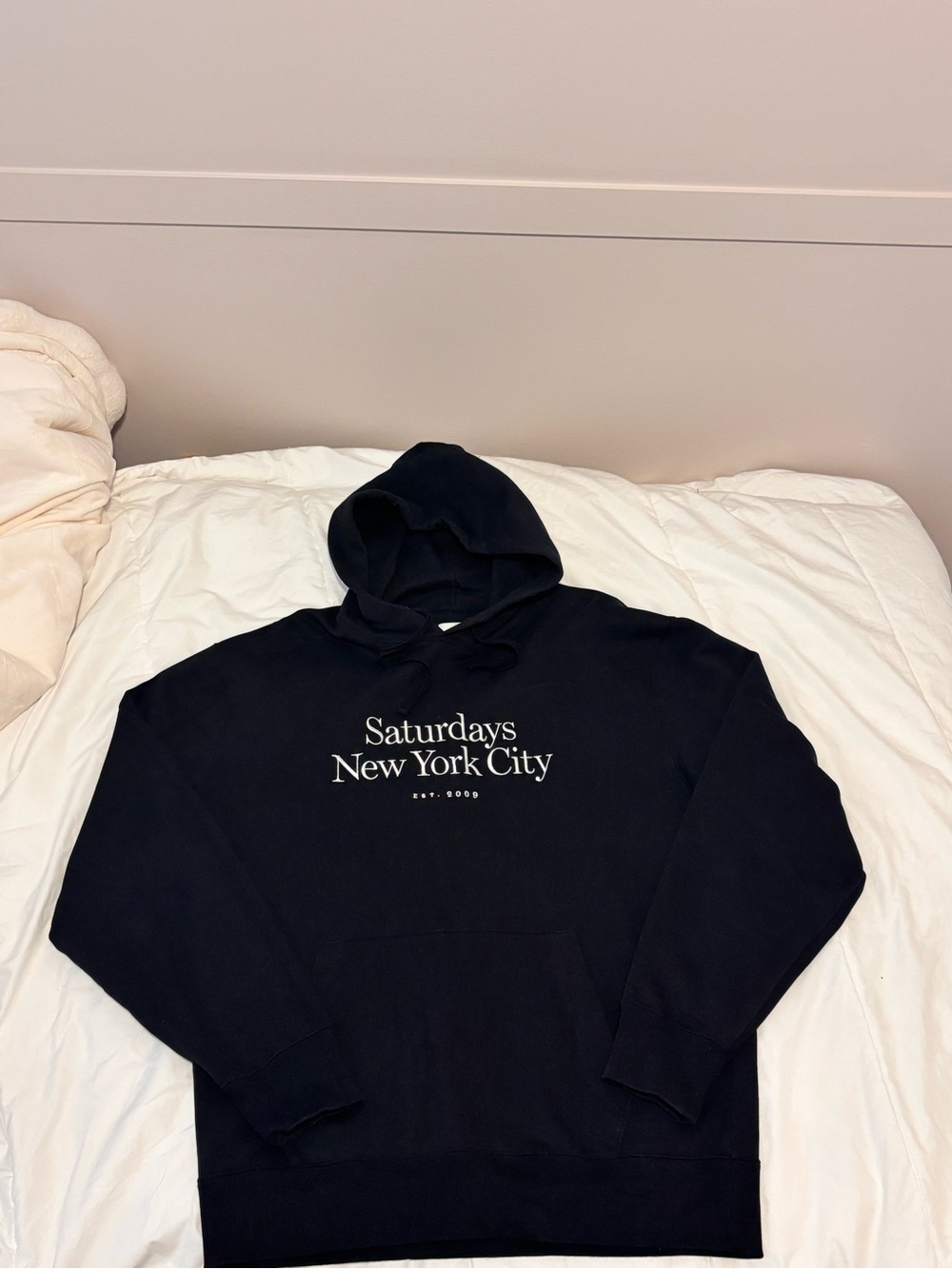 Saturdays New York City Black Hoodie with White Logo